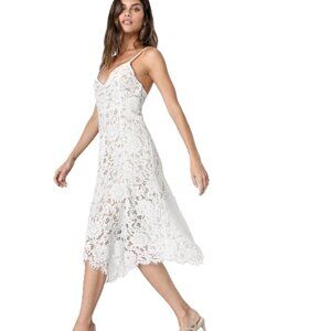Lulus “One Wish” Lace Midi Dress – Size S